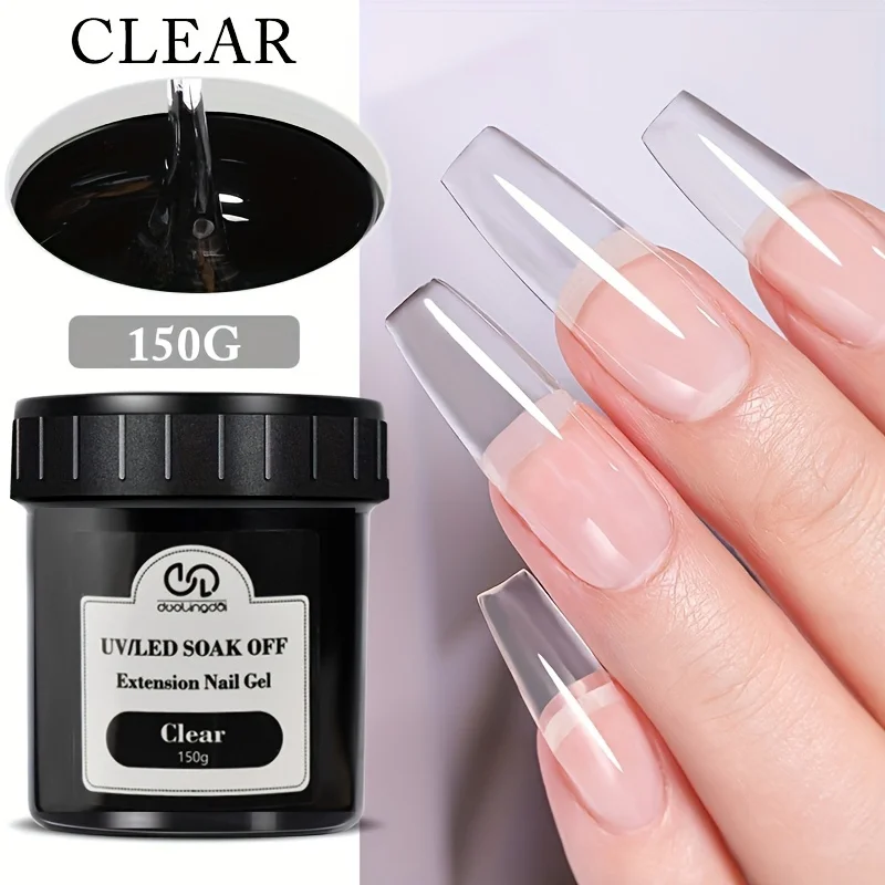 DUOLINGDAI 150g Extension French Acrylic Gel Soak Off LED Camouflage Color Hard Gel Jelly Fast Dry Nail Building Extend Gum Gel