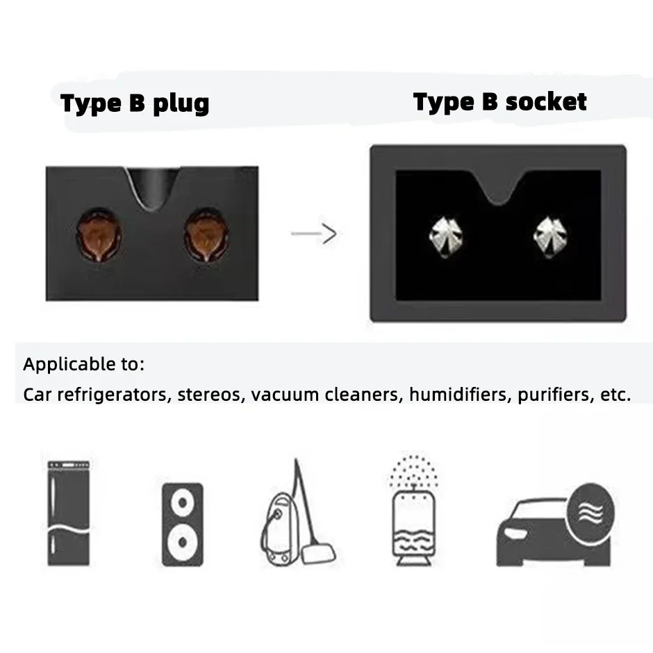 2 Pin Connection Cable Lead Power Adapter Plug Wire for Car Cooler Cool Box Mini Fridge DC 12V Mini Fridge Stereos Vacuum view 4