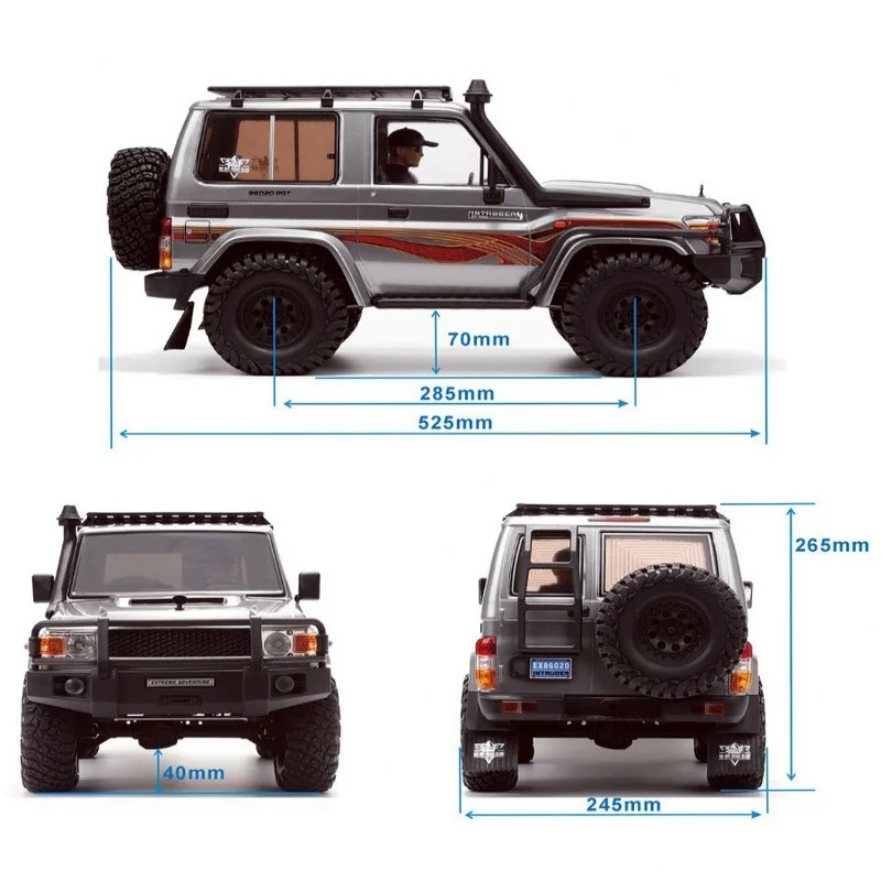 Rgt Ruitai 1/10 Off-Road Vehicle Ex86020 Electric Four-Wheel Drive Intruder Climbing Car Rc Remote Control Vehicle Model.