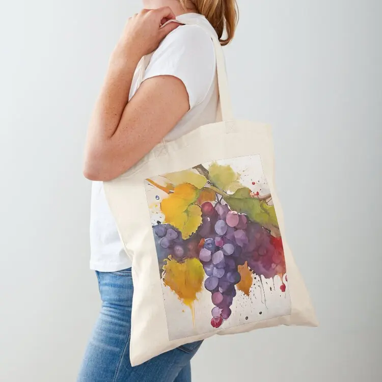 

Red Grapes Modern Contemporary Artwork Tote Bag canvas bags shopping bag bags woman 2025
