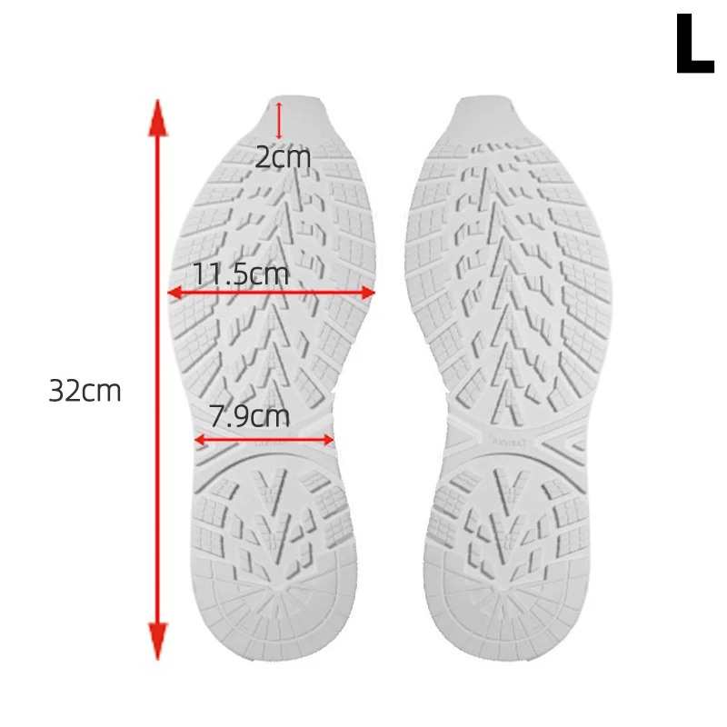 1 pair of foot pads for repairing anti slip sports shoes. The outsole can be cut with rubber sole stickers