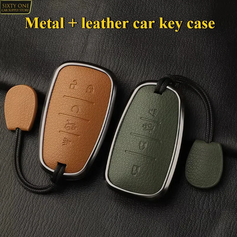 

Leather car remote key case cover Shell fob for Chevy Cruze traverse spark equator Sonic volt bolt Malibu Camaro