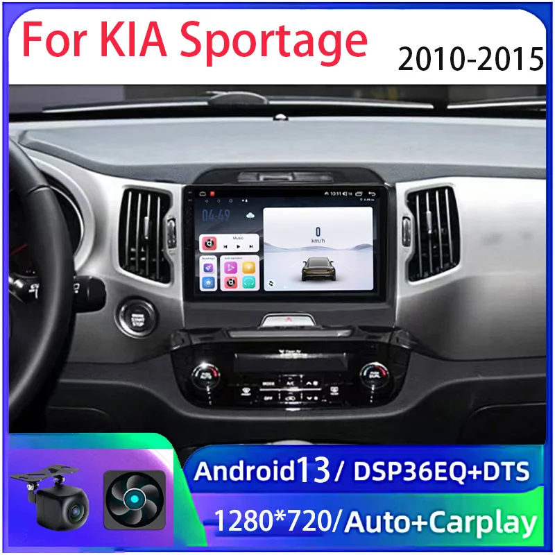 

9'' For KIA Sportage 2010-2015 Car Radio Android Carplay Auto Multimedia Player Screen Autoradio Stereo 2din Head Unit