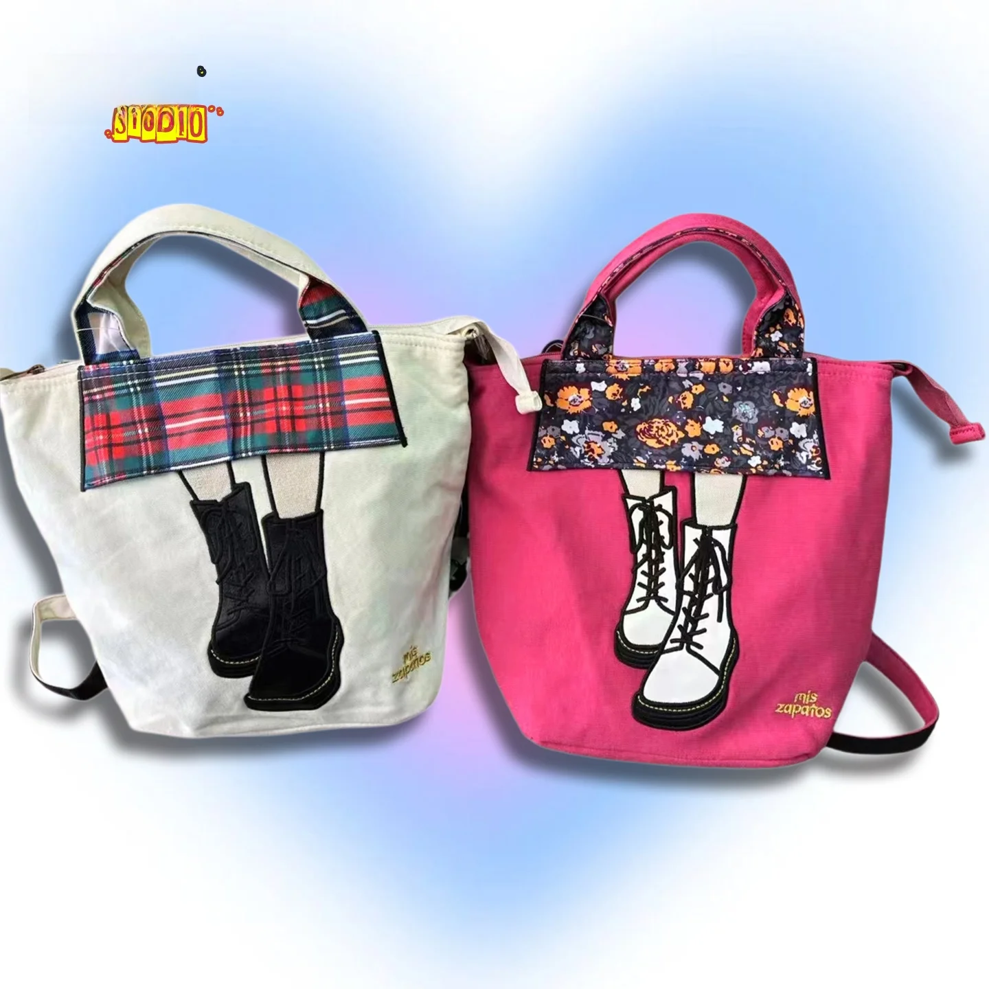 

Floral Patchwork Embroidery Single Shoulder Bag Casual Crossbody Double Shoulder Bag for Girls Harajuku Style Versatile Handbag