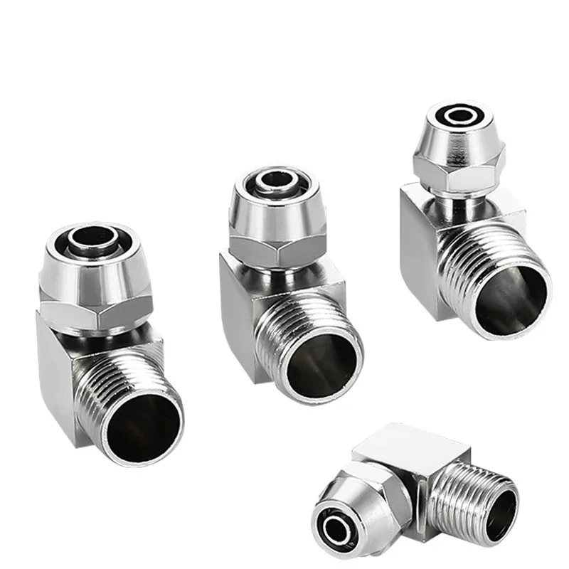 

30Pcs Pneumatic Fittings KLL4/6-M5 Quick Twist Threaded Elbow Nickel Plated Copper Air Connector KLL4-01 KLL6-02 KLL8-02 KLL10-1