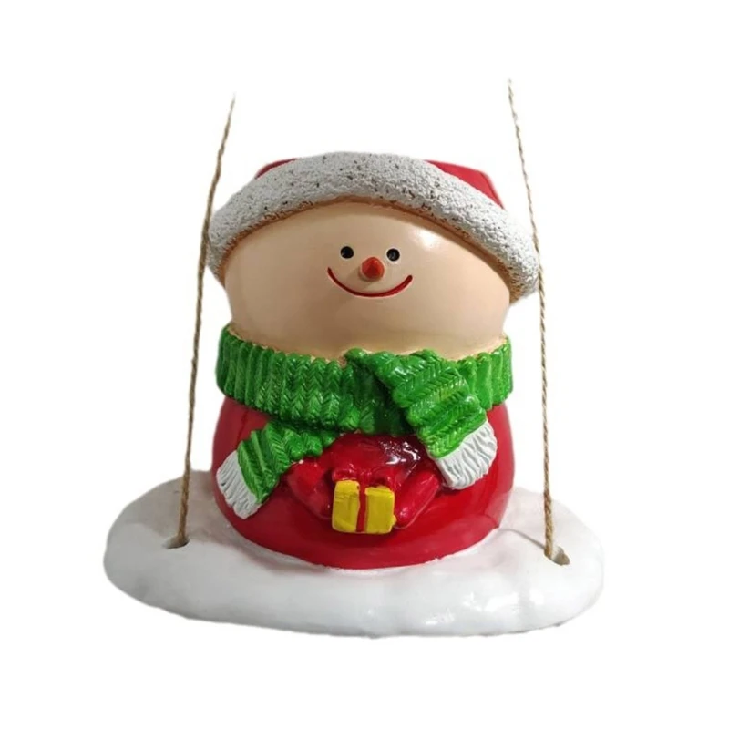 

Christmas Swing Snowman Hanging Planter Pots Planter Pots for Indoor Outdoor