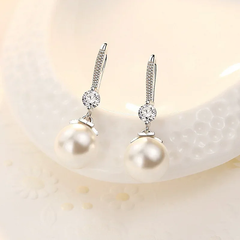 

New designer 925 Sterling silver special pearl earrings for women fashion brand jewelry party wedding accessories birthday gifts