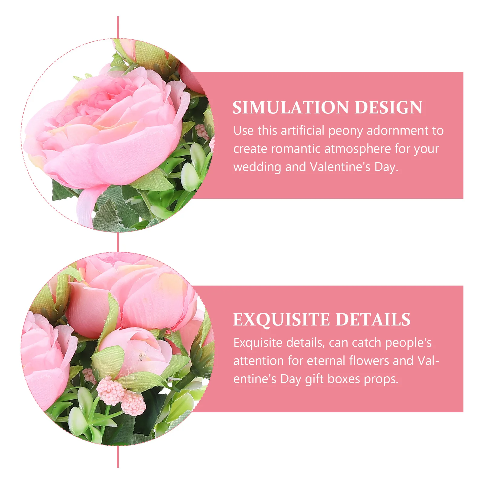 

4pcs Simulated Peony Artificial Flowers Plastic Silk Cloth Material For Diy Table Centerpieces Wedding Party Decorations