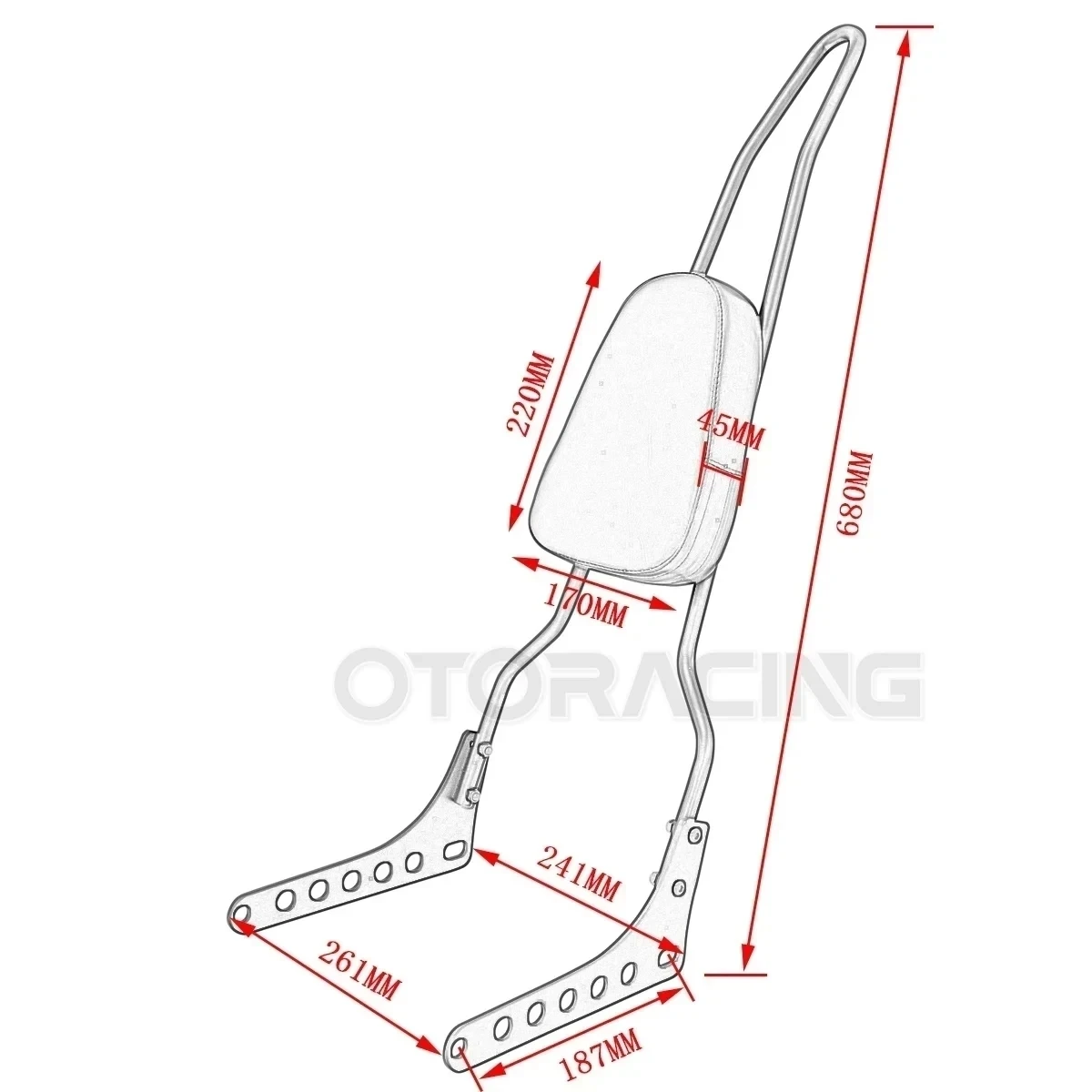 Motorcycle Backrest Sissy Bar For Harley Softail Slim FLSL Heritage Classic 114 FLHCS FLHC Street Bob 114 FXBBS FXBB 2018-2023