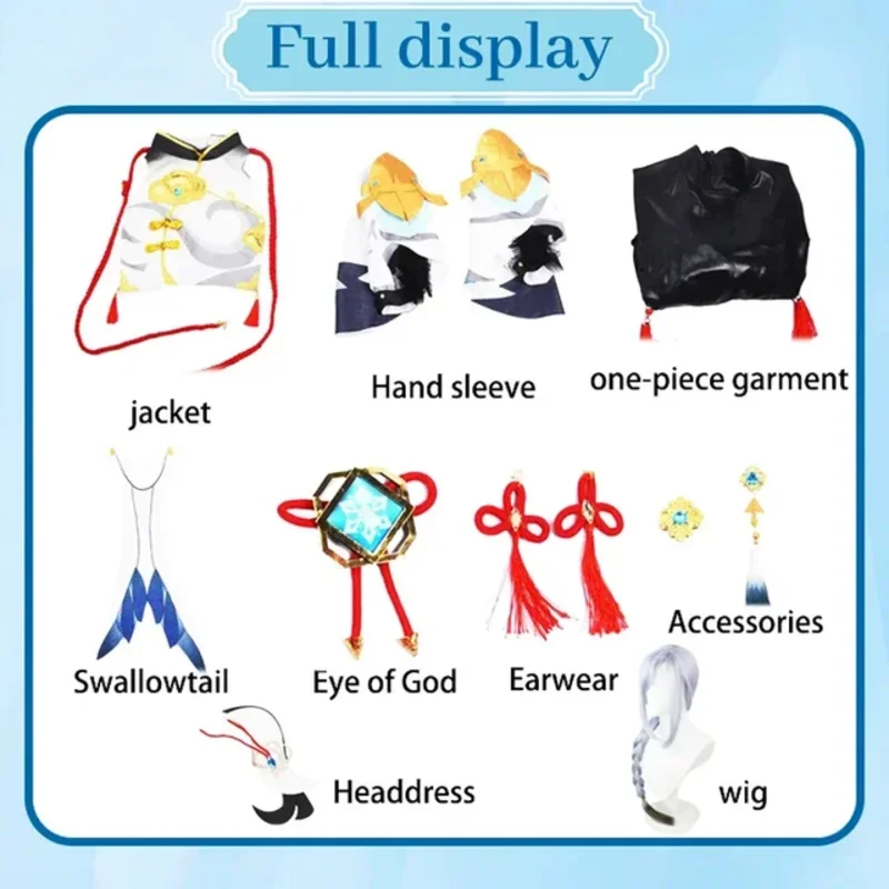 Shenhe Cosplay Kostüm Genshin Impact Erwachsene Karneval Uniform Perücke Anime Halloween Kostüme Frauen Spiel Lesser Lord Kusanali R