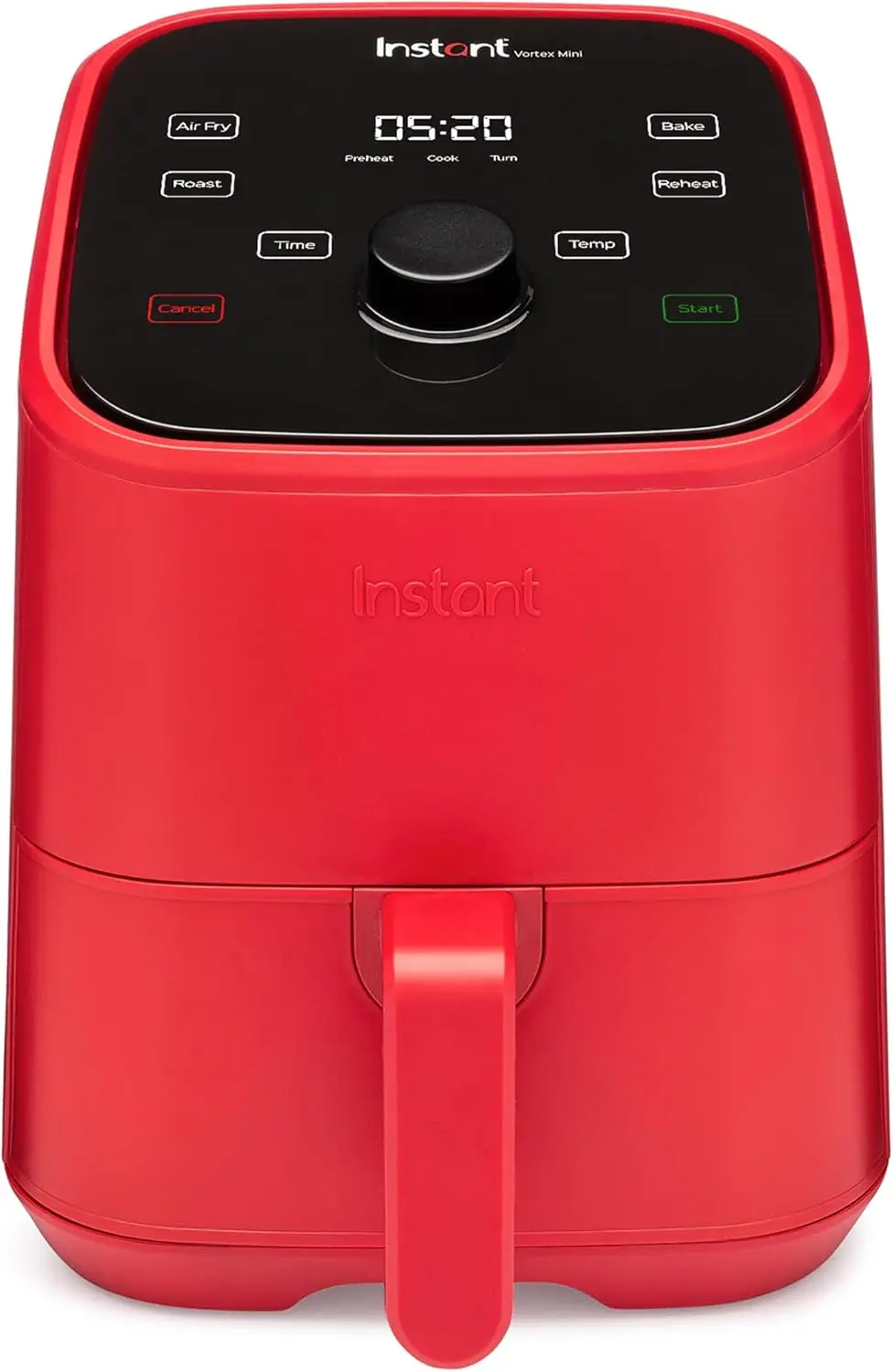 Vortex 2QT Mini Air Fryer, Red – Crisps, Bakes, Roasts, Reheats | 100+ In-App Recipes | Dishwasher-Safe