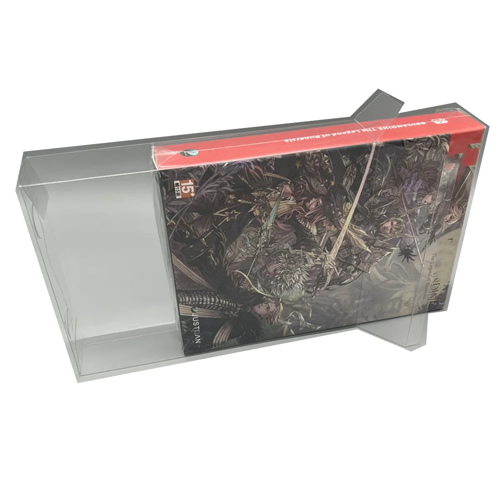 Transparent Box Protector For Nintendo/Brigandine The Legend of Runersia Collect Boxes TEP Storage Game Shell Clear Display Case