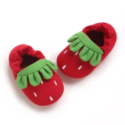 New Baby Casual Shoes Cute and Sweet Strawberry Baby Shoes Soft Sole Comfortable and Non slip Baby Walking Shoes