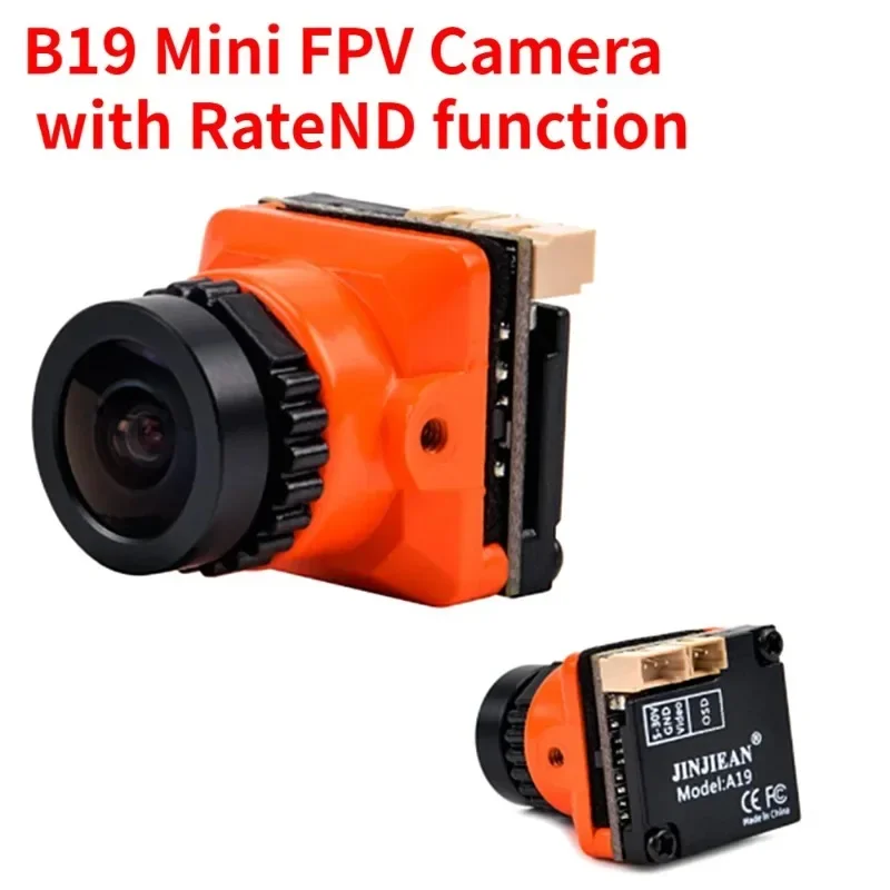 JINJIEAN 1/3 CMOS 1500TVL B19 Mini FPV Camera 2.1mm Lens PAL/NTSC With OSD Internal adjustable Power 5V-30V For RC Racing Drone