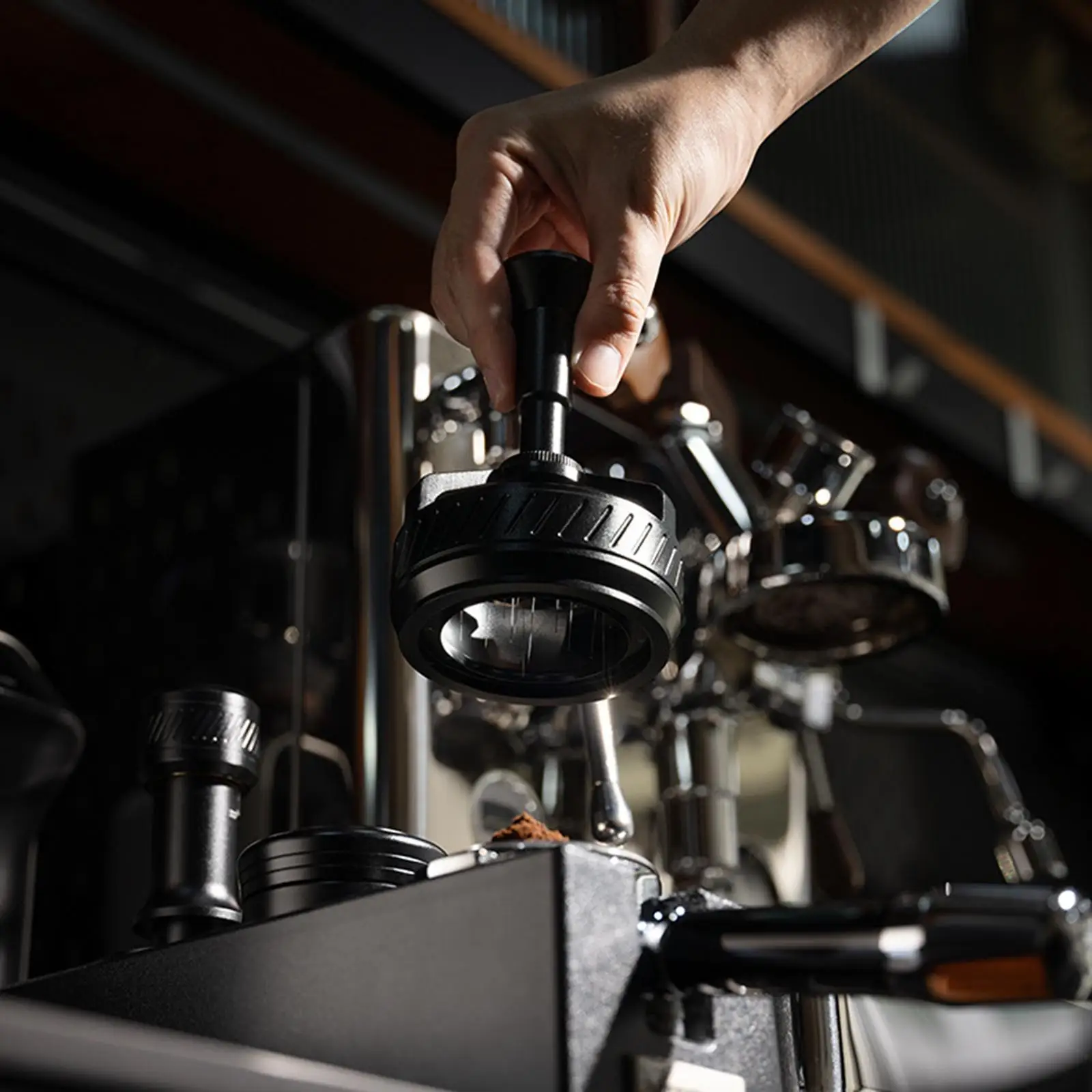 

Espresso Distribution Tool Professional Adjustable Depth for Home Cafe Bar