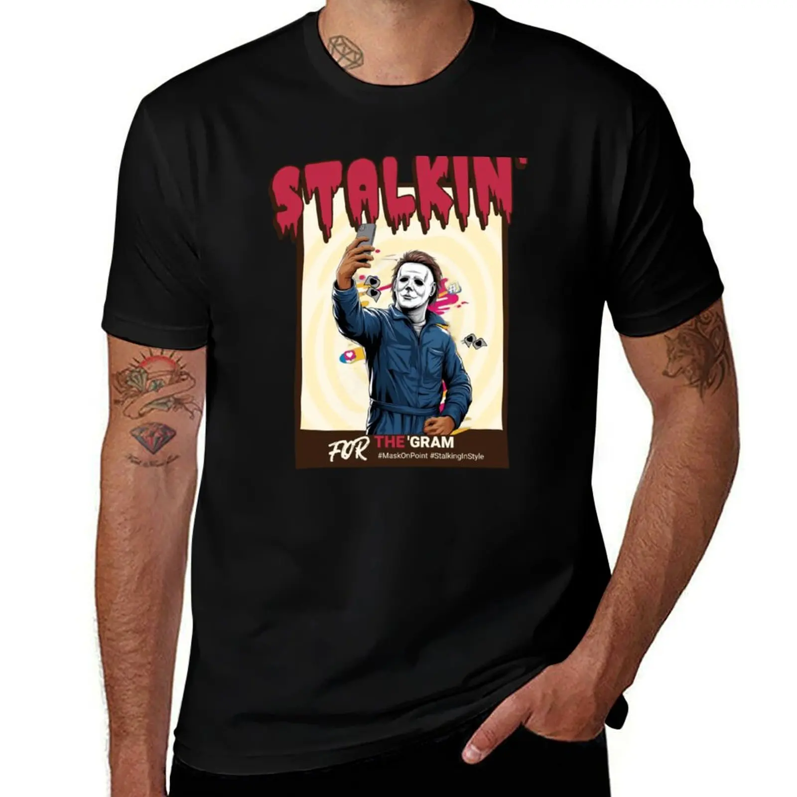 

Slaking Slasher Selfie T-Shirt funny t shirts dark humor t shirt personalised T-Shirt