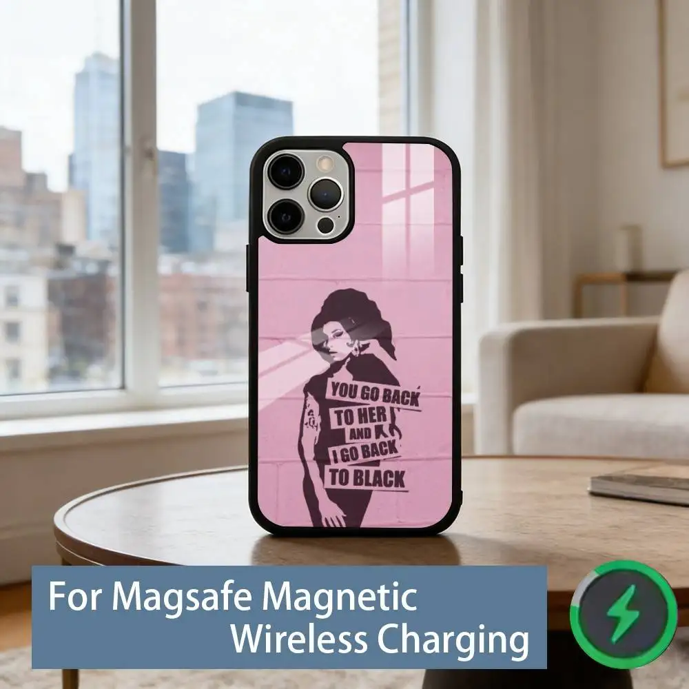 Singer A-Amy W-Winehouse Phone Case For iPhone17,16,15,14,13,12,11 Plus,Pro Magnetic For Magsafe Wireless Charging