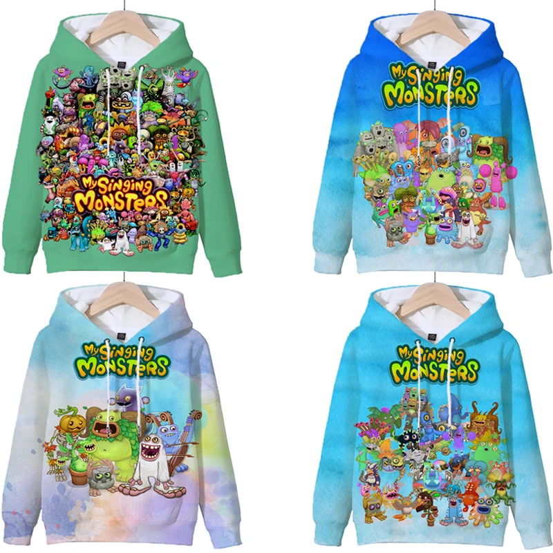 

Anime My Singing Monsters Hoodie Autumn Children Cartoon Pullover Tops Streetwear Clothes 3D Kids Hoodies Sweatshirts Sudadera