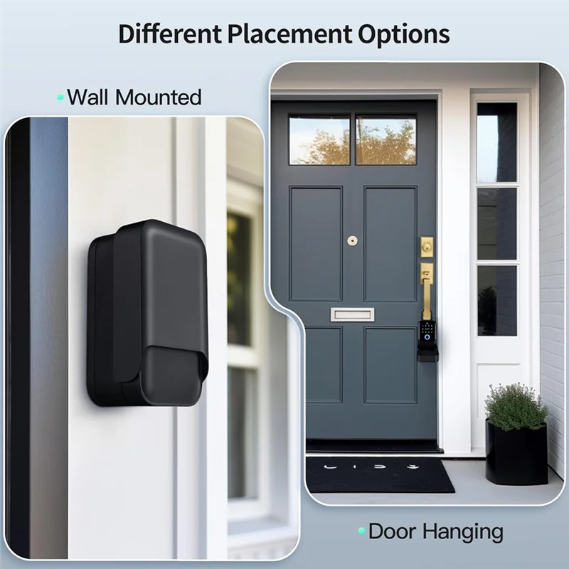 

-A26M Smart Key Lock Box, Bluetooth Lock Box With Fingerprint & Passcode & Access Card & Manual Key & APP Control, Fingerprint