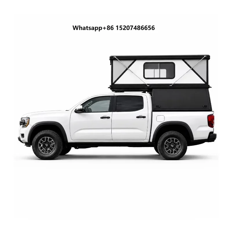 Custom Rear Door Slide in Pickup Camper for Tundra  Sierra Aluminum Frame Outdoor Travel