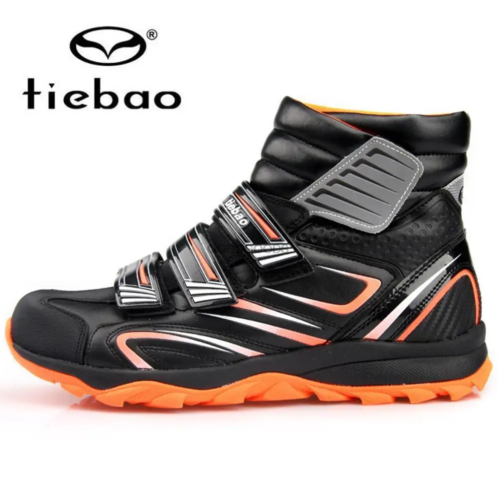 Tiebao Autumn Winter MTB Mountain Bike Boots High Ankle Cycling Shoes  Men Sports Shoes For Cycle Hiking Anti-slipery Outsole