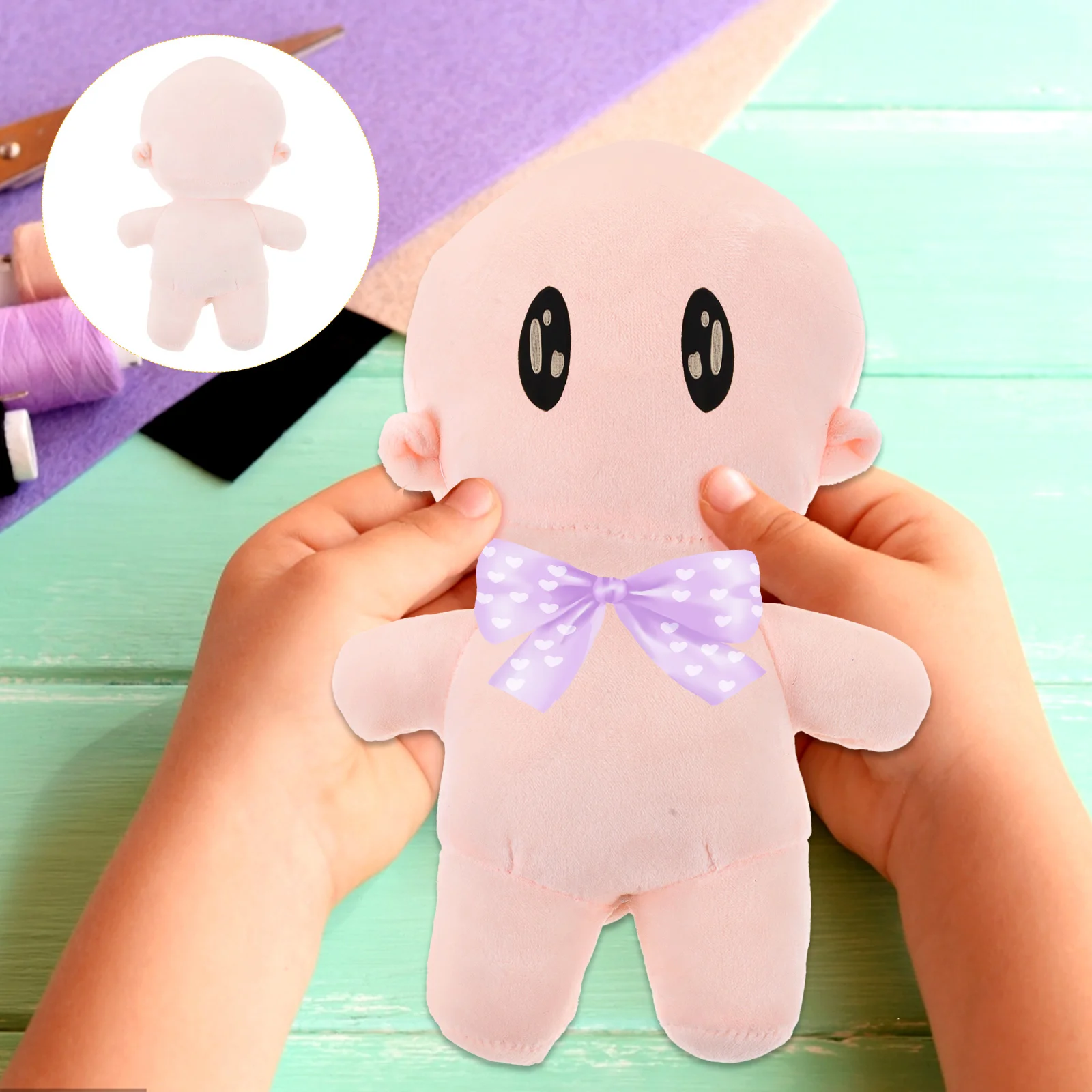 

20cm Adorable Blank Normal/Fat Cotton Handmade Adorable Blank Baby Body NO Attribute Kits Blank