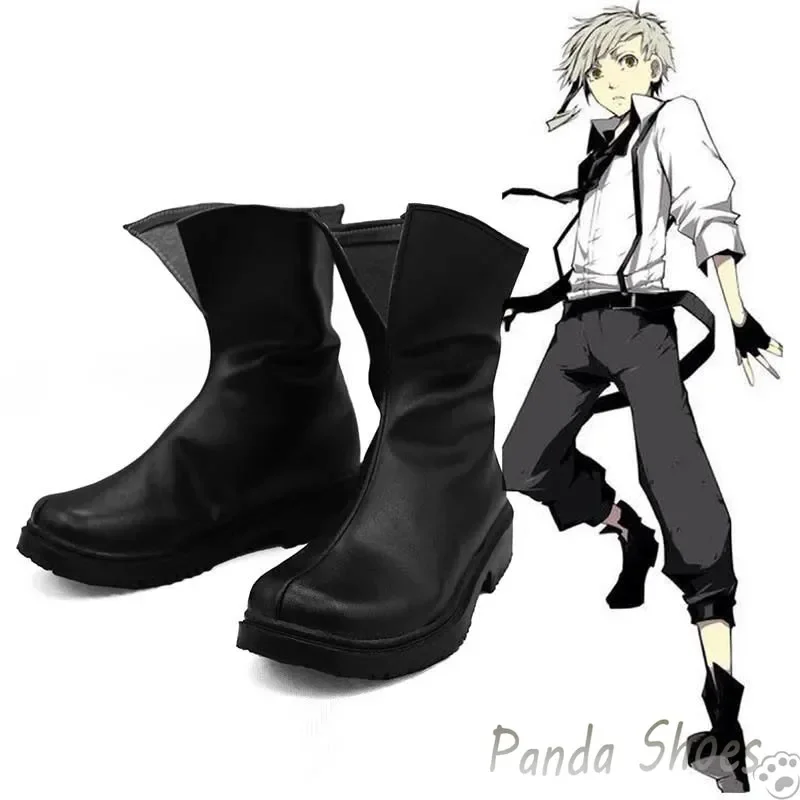 Bungo Stray Dogs Nakajima Atsushi Cosplay Shoes Anime Boots Nakajima Atsushi Cosplay Costume Prop Shoes for Con Halloween Party