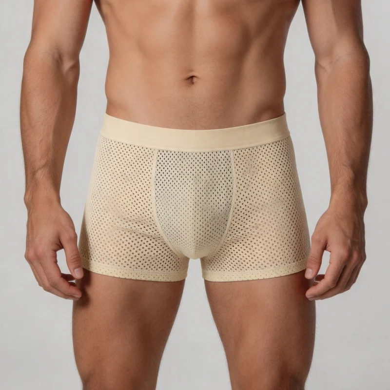 Men's fake buttocks underwear with raised buttocks, flat corners, and perky buttocks. Thickened sponge cushion for buttocks, fak