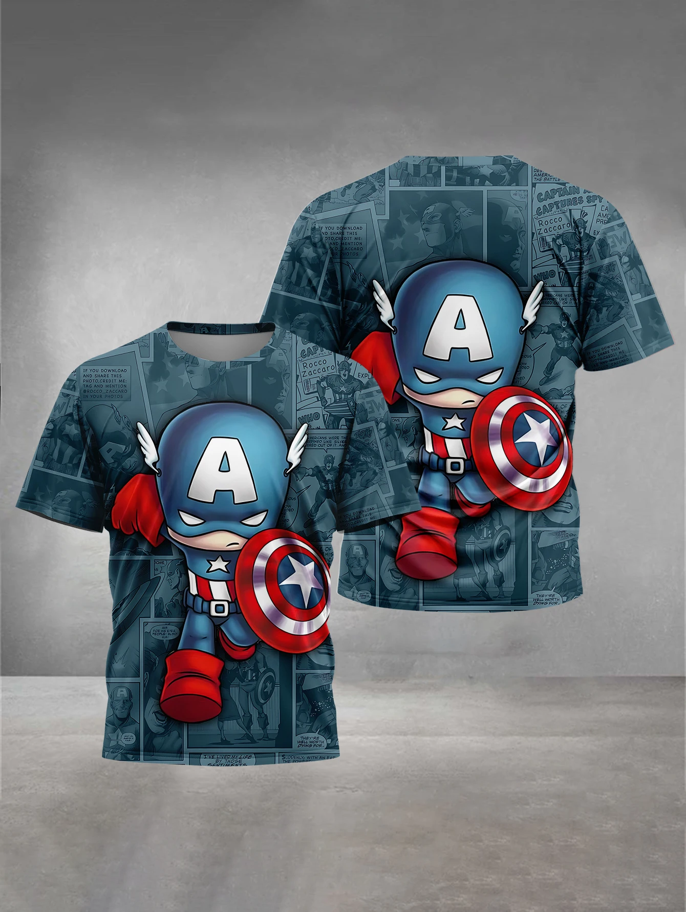 Summer T-Shirt Girls boys Captain America 3D Print Baby Clothing Male Outdoor Clothes for Children Child T-Shirt Top Shirts