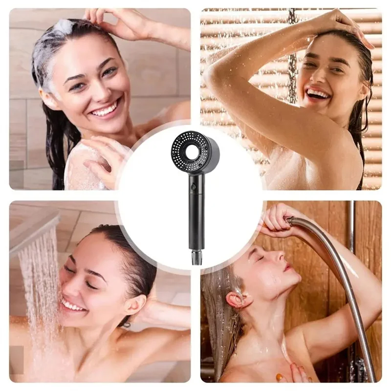 ABGR-رؤوس دش الحمام تصفية قوية 5-وضع يده بخاخات الحمام دش مع تدفق المياه الضغط العالي