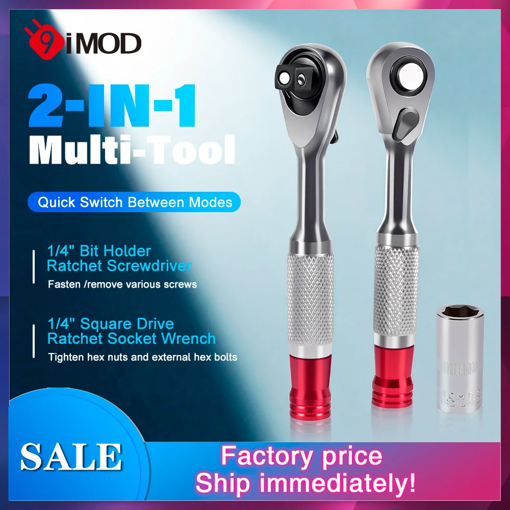 9IMOD 2-IN-1 Ratchet Screwdriver Socket Wrench 8mm Socket For FPV Motor M5 Lock Nut