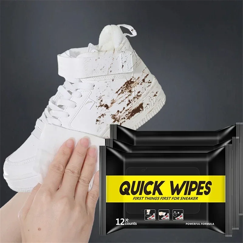 12-80Pcs Shoe Sneaker Cleaner Quick Wipes Disposable Shoes Clean Wipes Travel Portable White Shoe Cleaner Sneaker Erasers