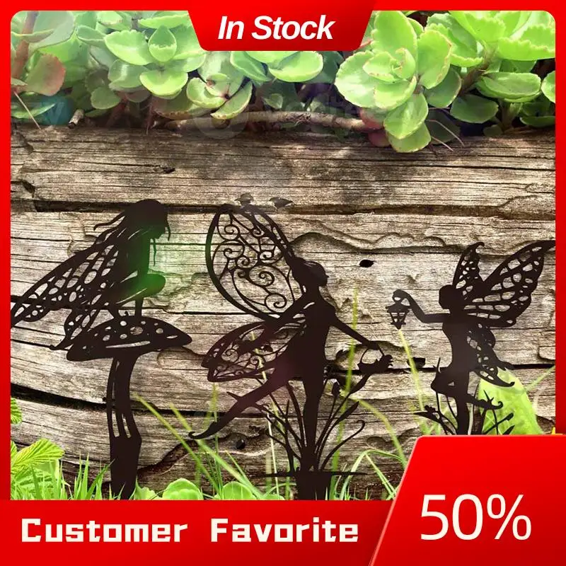 

Лидер продаж, украшение для сада, сказочная металлическая статуя, художественный газон, двор, грибной силуэт, открытая карта