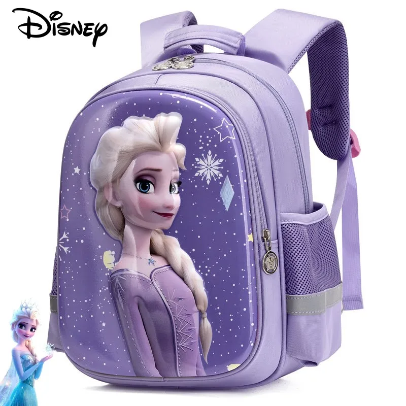 Frozen Elsa Princess Disney Series Mädchen-Rucksack, niedlich, kreativ, Cartoon-Muster, leicht, Belastungsentlastung, Wirbelsäulenschutz