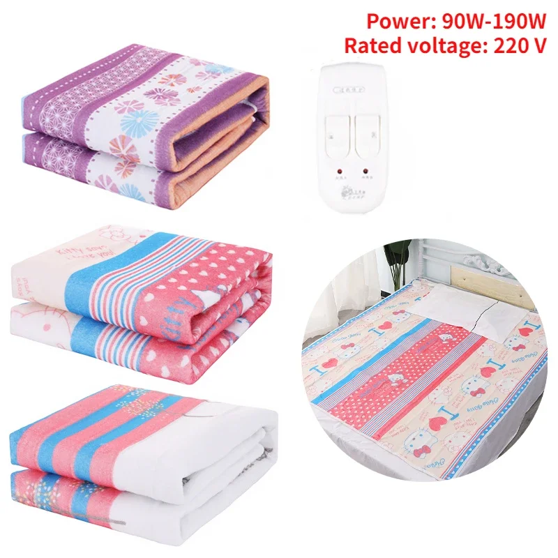 Household Electric Blanket 220 Thicker Heater Heated Blanket Mattress Thermostat Electric Heating Blanket Winter Body Warmer