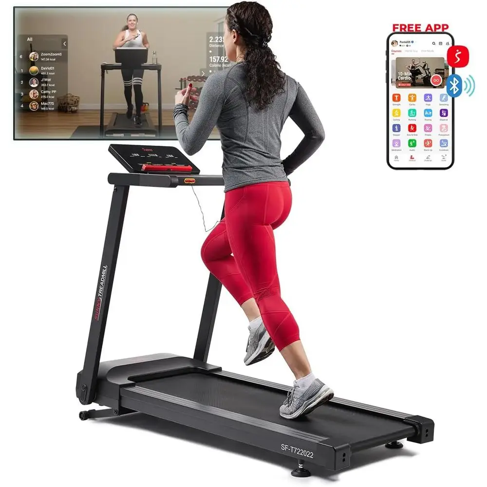 

Бесшумная беговая дорожка с 12-уровневым автоматическим изменением угла наклона, амортизацией и подключением по Bluetooth для домашнего использования