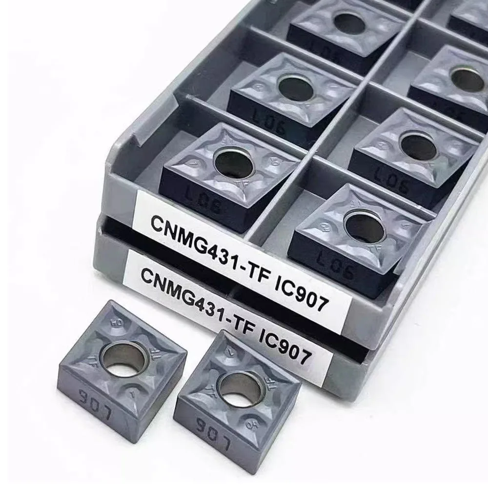 20pcs (2box)  CNMG 120404-TF CNMG431-TF IC907  Turning inserts lather turning tool Boring Bar Holder Parts for CNC Lathe