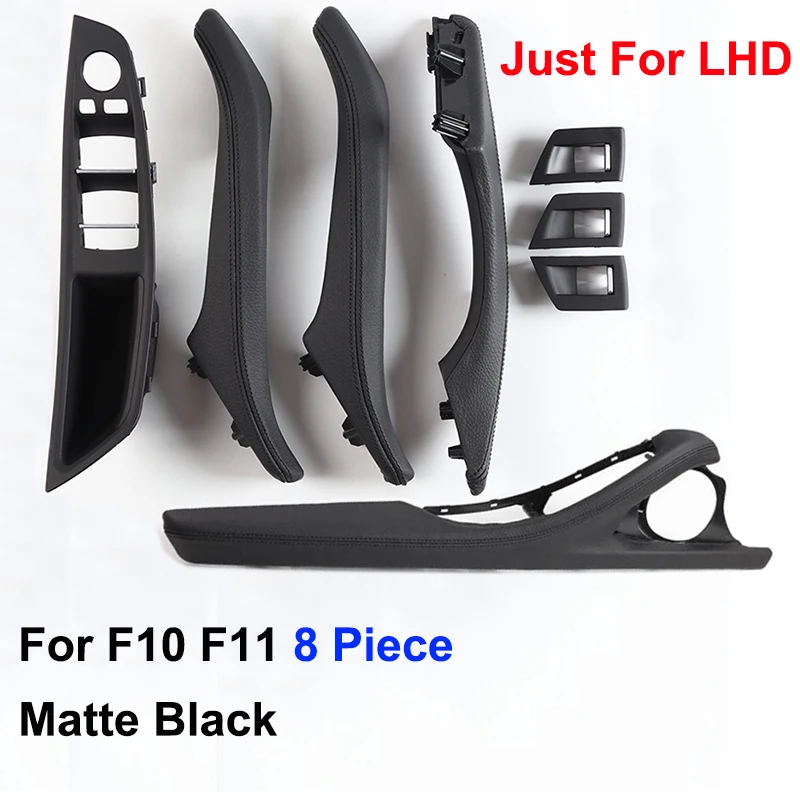5 Series F10 F11 Interior Leather Passenger Door Handle Assembly 8 Pcs Set For BMW 5 Series 520i 523i 525i 528i 535i (2010-2017)