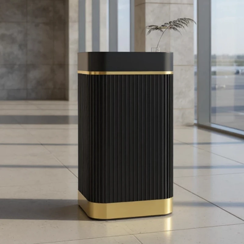 Welcome Company Front Hotel Restaurant Service Receptionist Front Desks Stainless Steel Reception Desk Workstations Furniture