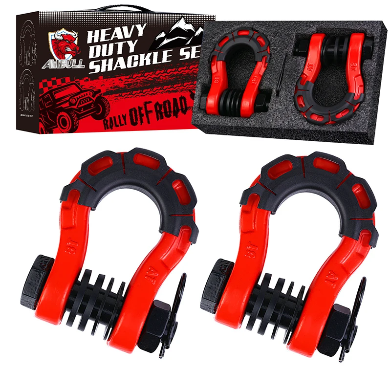 2PCS D Ring Shackles Heavy Duty Trailer U-hook 8T with 7/8