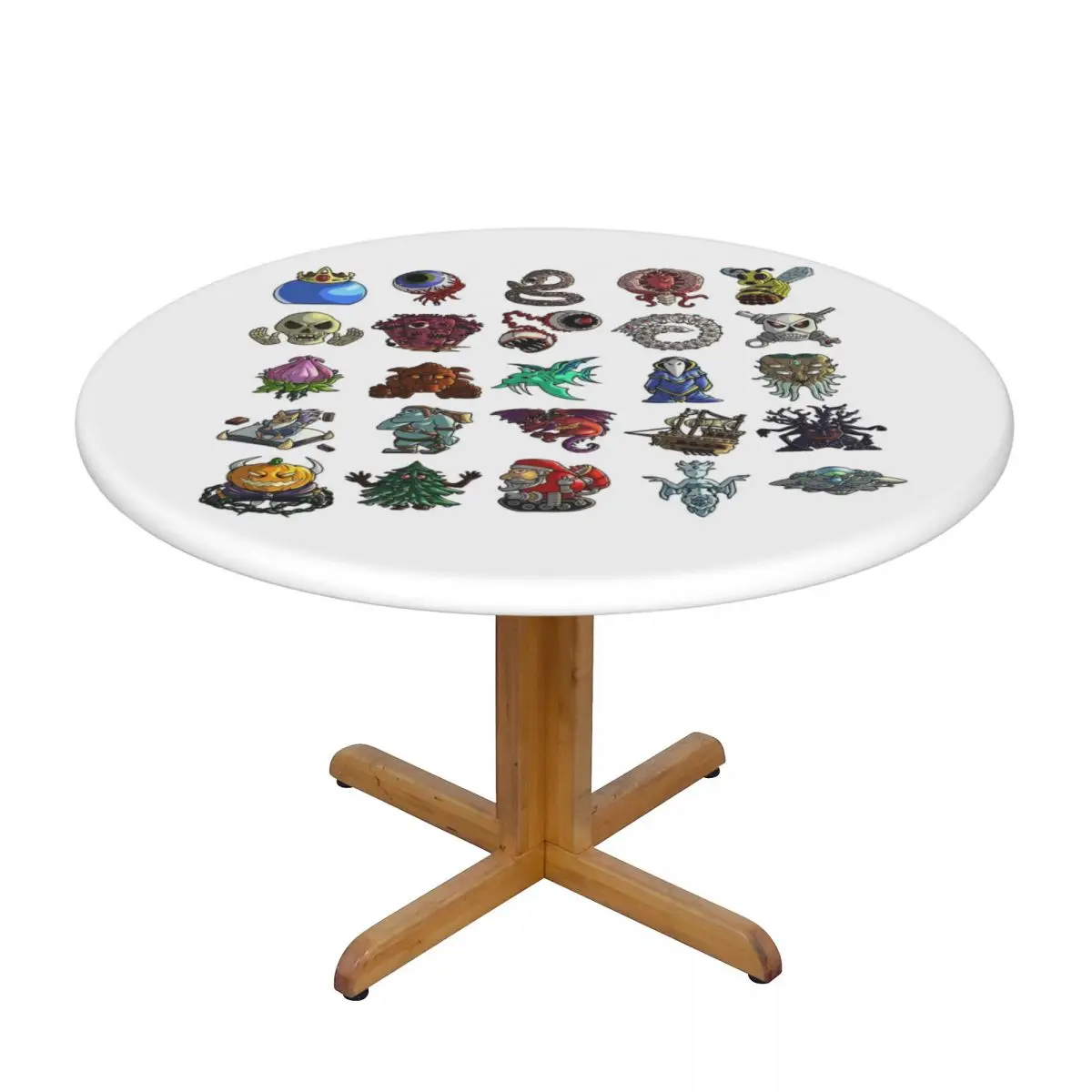 Terrarias All Boss Waterproof Round Tablecloth Oilproof Table Cloth for Kitchen Events Dining Table Cover