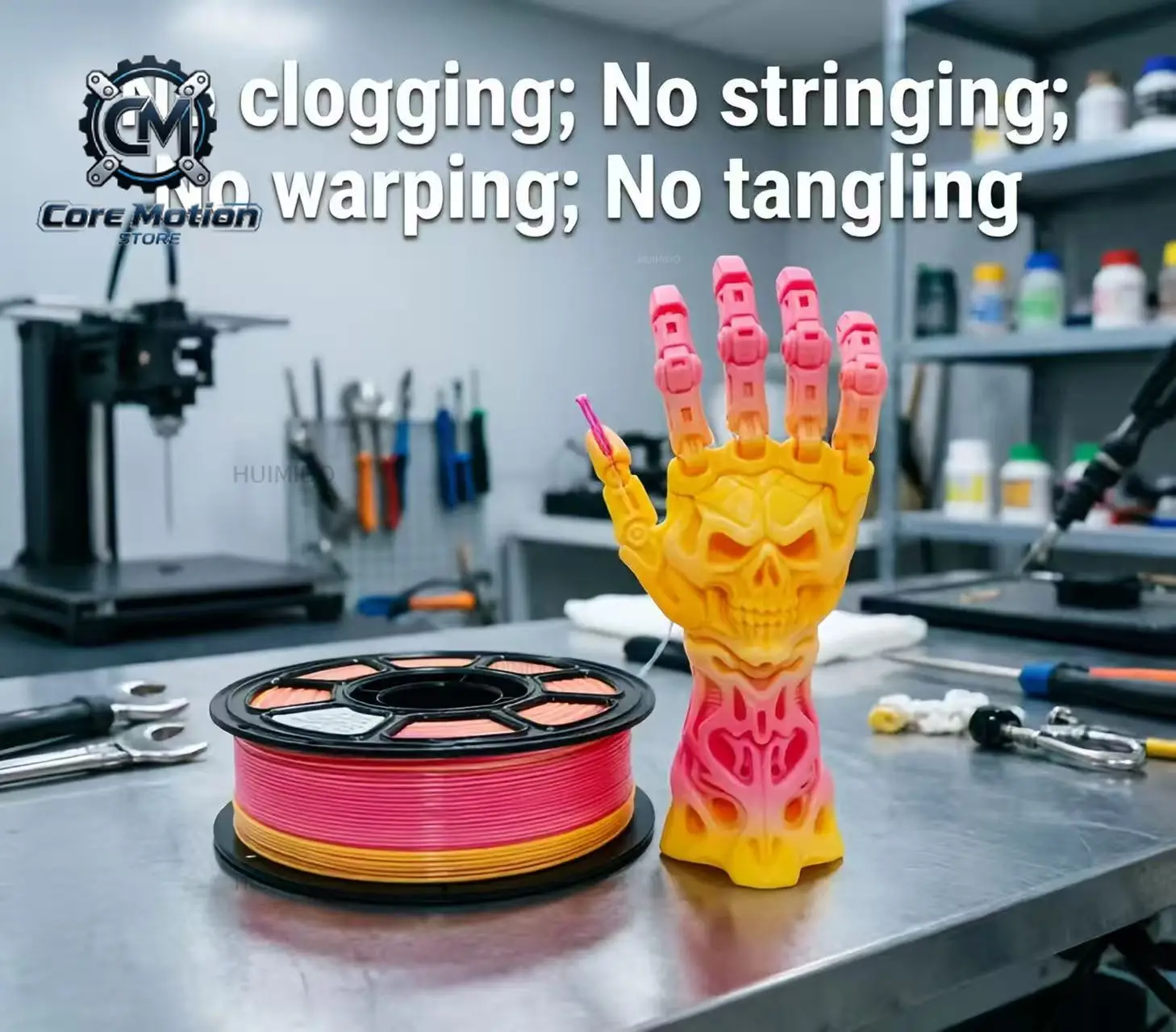 Rainbow Gradient 3D Printer Filament 1.75mm 1KG Universal Fit Compatible with Bambu Lab And Most FDM Printers