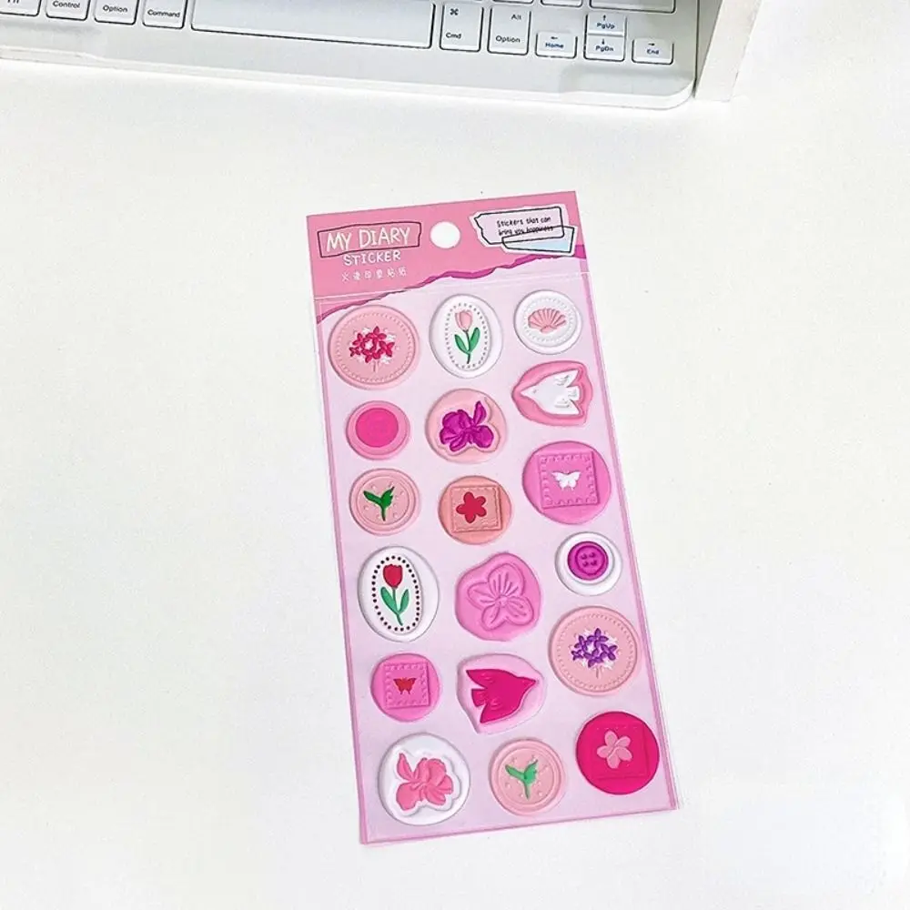 Hand Account Scrapbooking Adhesive Diary Stickers Wax Seals Stamp Stickers DIY Journal Stickers Album Decorative Sticker