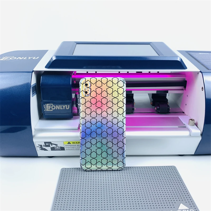 50 Pcs Laser Printing Back Film Sticker Colorful Shinny Mobilephones Back Cover Protective Film for Cutting Machine Decoration