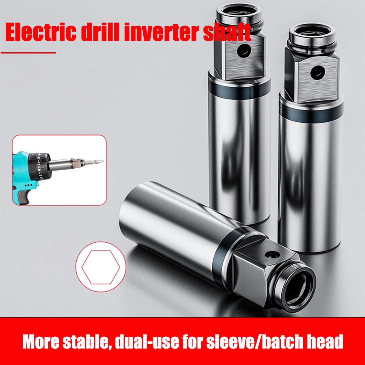 New multifunctional Collet Holder Straight Shank Tool Fit,High Hardness Electric Drill Inverter Shaft,Dual-use Electric Hammer
