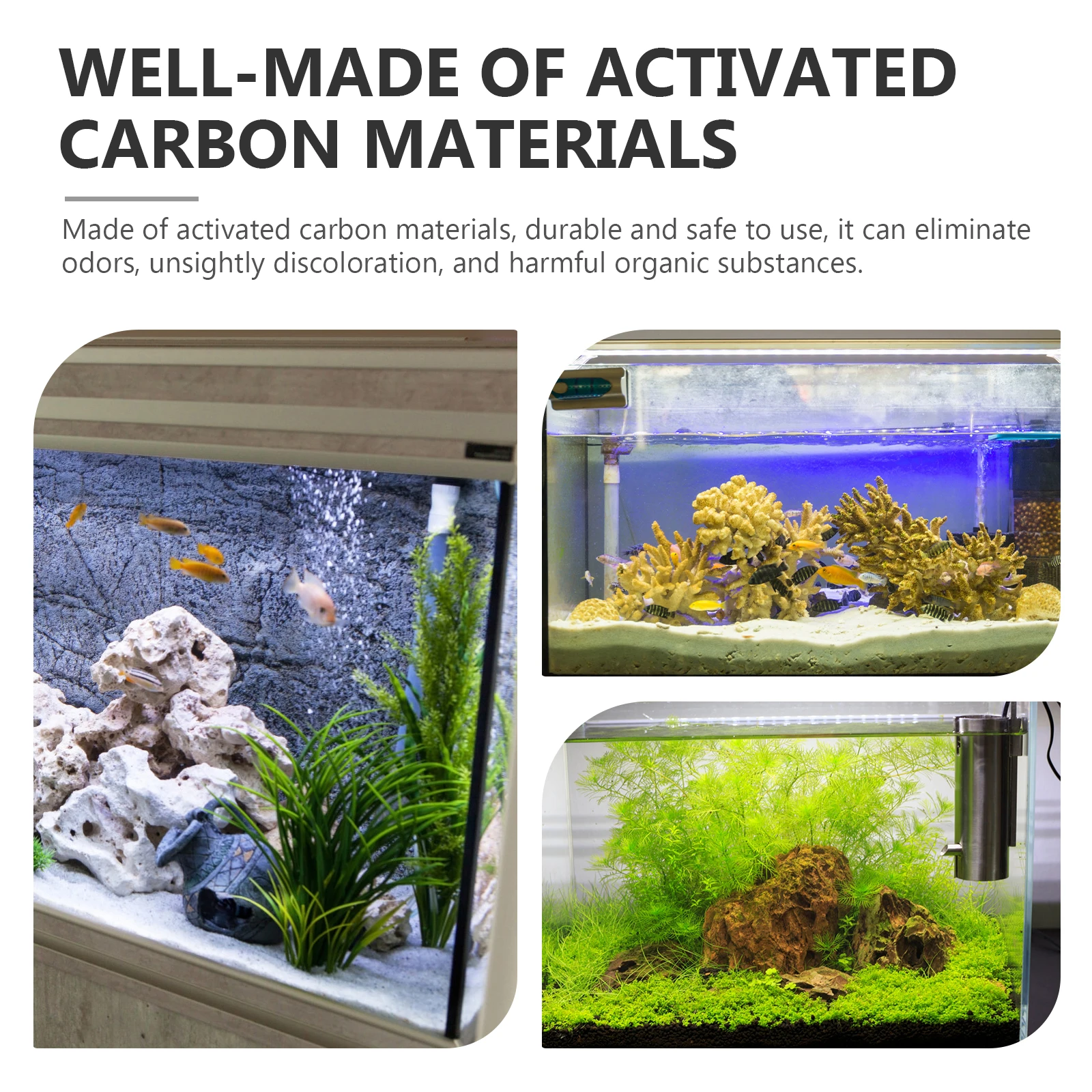 

Aquarium Filter Media Activated Charcoal Small Carbon Cube for Fish Tank Cleaning Efficient Filtration Adsorption
