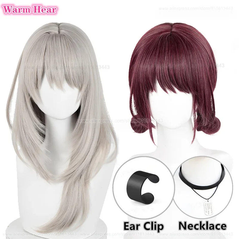 Anime MOMOKA KAWARAGI NINA ISERI pelo sintético 30 cm/60 cm Cosplay pelucas de Anime pelo resistente al calor pelucas para fiesta de Halloween + gorro de peluca