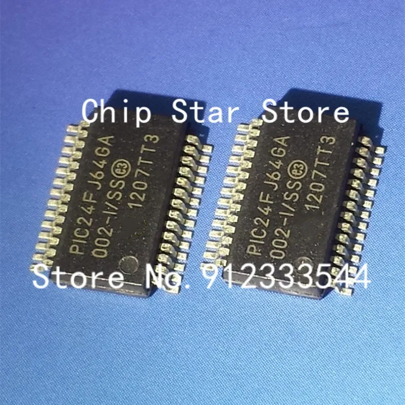 1PCS/Lot PIC24FJ64GA002-I/SS PIC24FJ64GA002  SSOP28 16 Bit Microcontroller MCU 100%New And Original