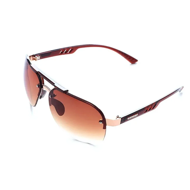 New Sunglasses Men Vintage Punk Rimless Rectangle Women Fashion Glasses Trendy Small Frame Cycling Sun Glasses Frameless Eyewear