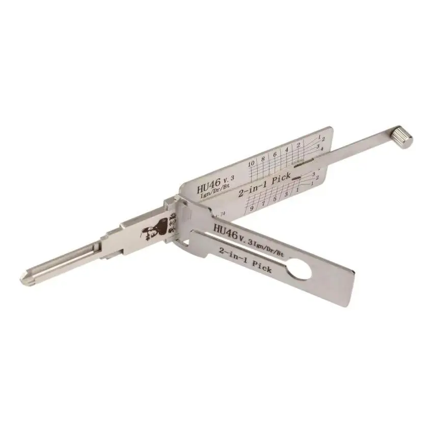 Lishi 2-In-1 LOCKSMITH TOOL HU46 FOR Aranos 1995-1997 FOR Cavalier 1995-1998 FOR Espero 1995-1998 FOR Nexia 1995-1998